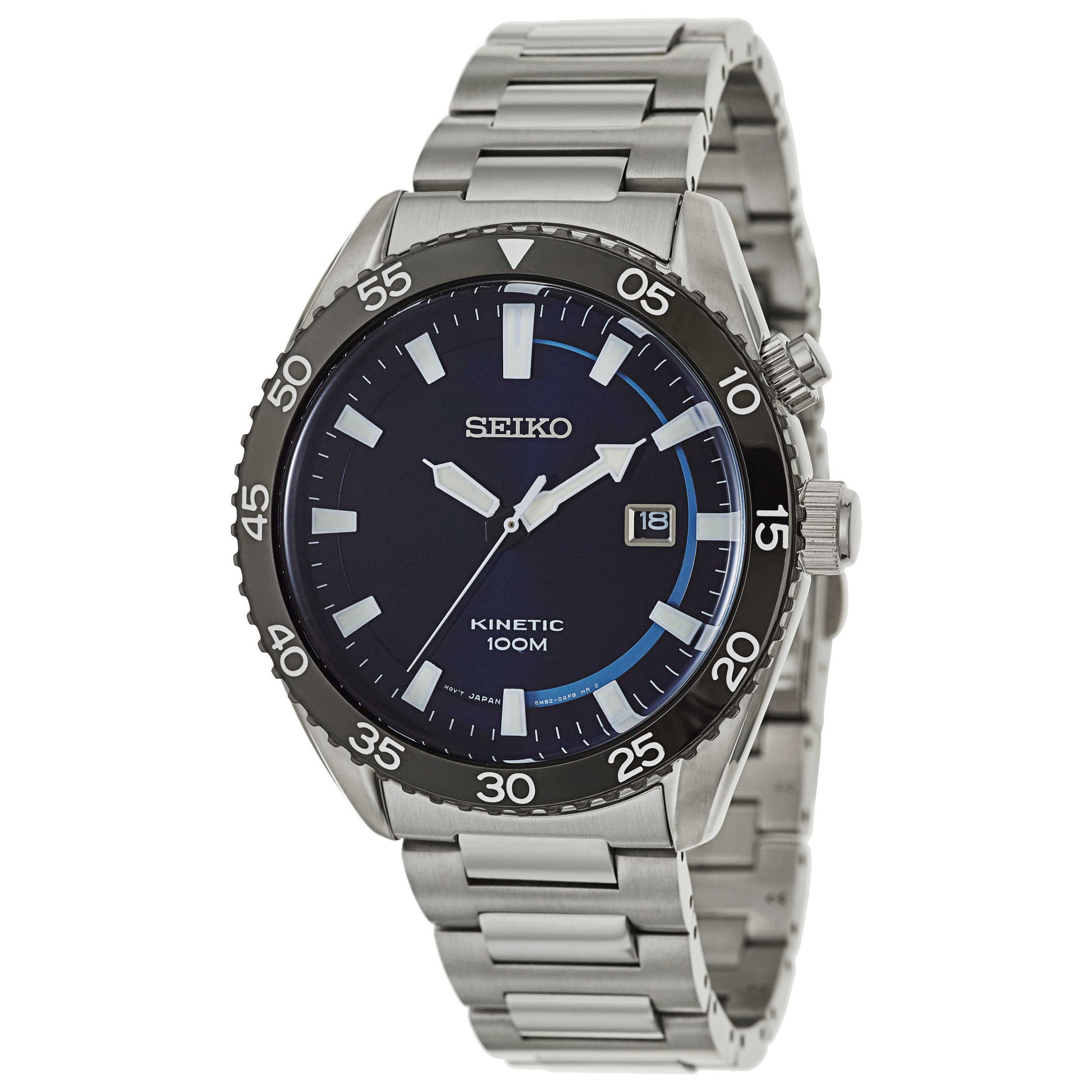 Front view of Seiko Core Men's Kinetic Powered/Autoquartz Watch SKA623