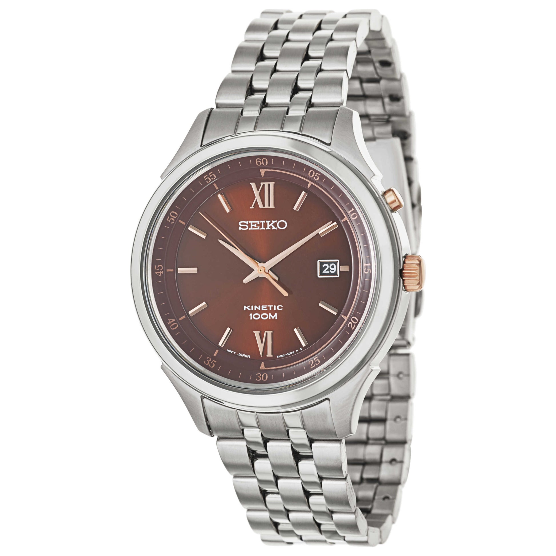 Front view of Seiko Kinetic Men's Kinetic Powered/Autoquartz Watch SKA661