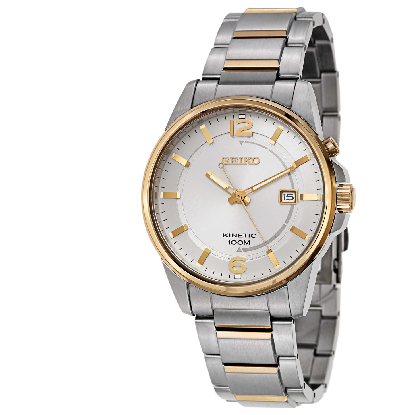Front view of Seiko Core Men's Kinetic Powered/Autoquartz Watch SKA672