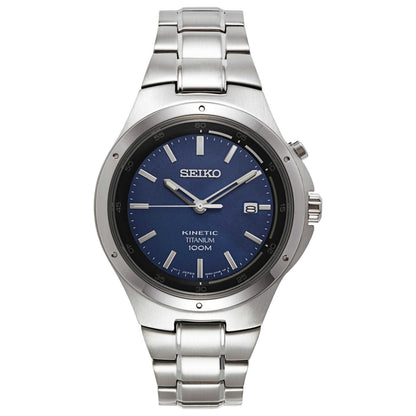 Front view of Seiko Core Men's Kinetic Powered/Autoquartz Watch SKA729