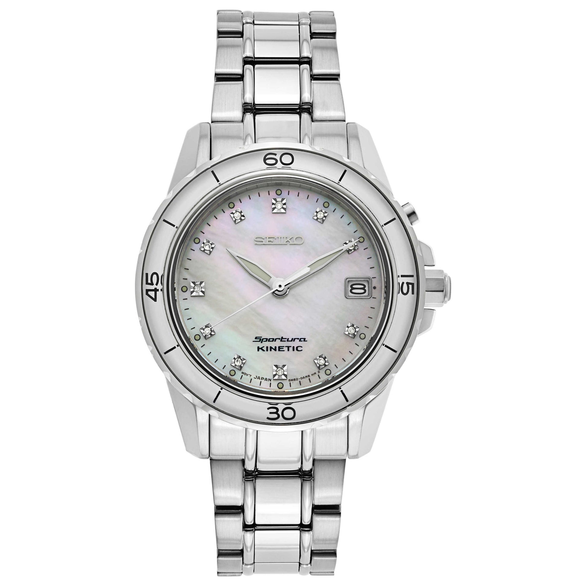 Front view of Seiko Sportura Women's Kinetic Powered/Autoquartz Watch SKA881