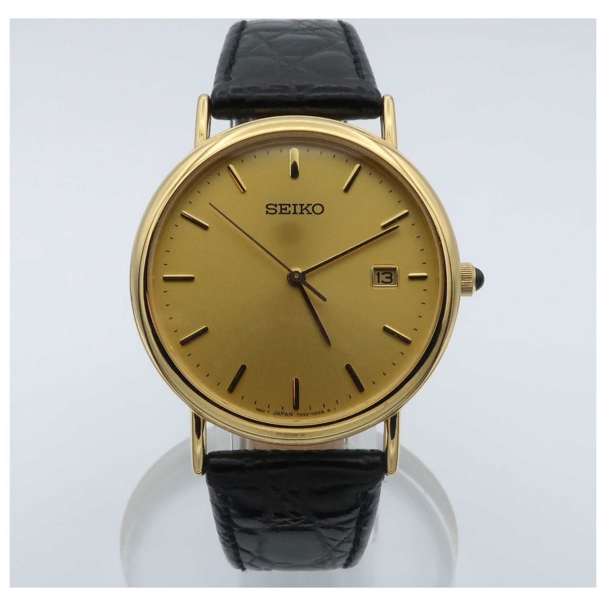 Front view of Seiko Men's Quartz Watch SKK182-PO
