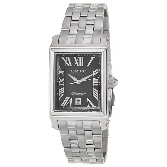 Front view of Seiko Premier Men's Japanese Quartz (Battery-Powered) Watch SKK717P1