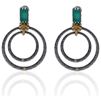 Front view of Konstantino Drop Women's Earrings SKKJ655-498