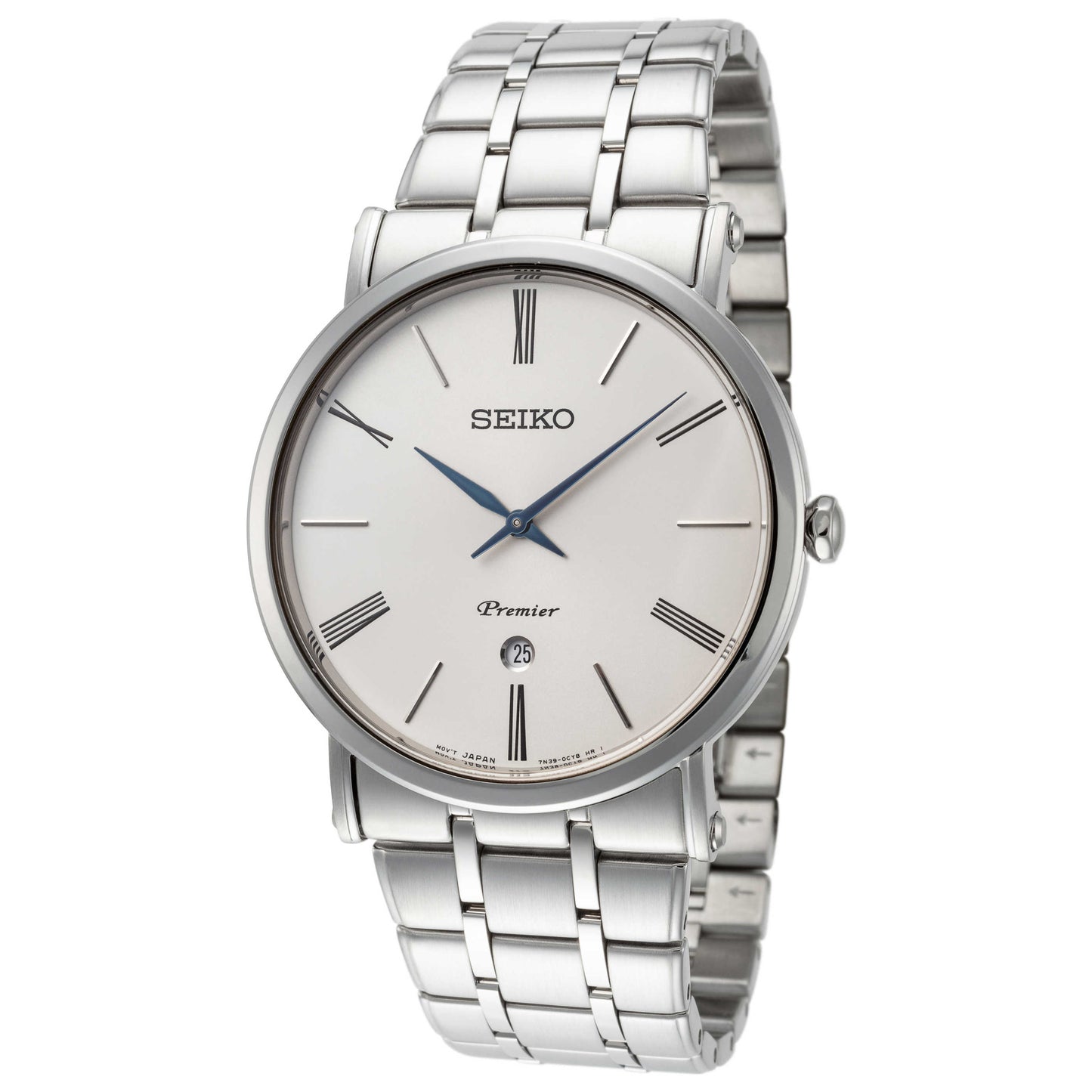 Front view of Seiko Premier Men's Quartz Watch SKP391P1
