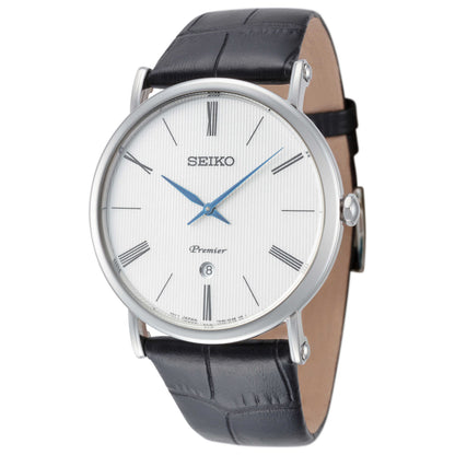 Front view of Seiko Premier Men's Quartz Watch SKP395P1