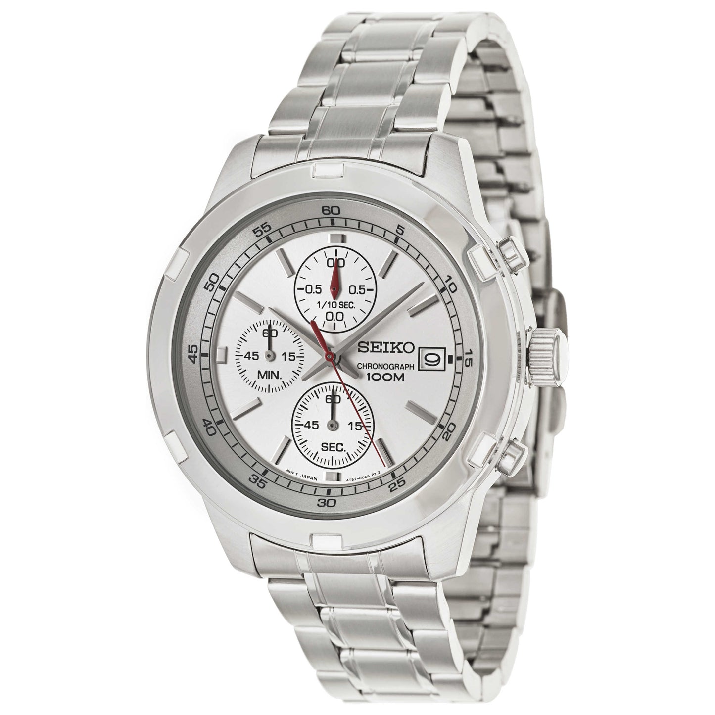 Front view of Seiko Chronograph Men's Japanese Quartz (Battery-Powered) Watch SKS417