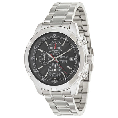 Front view of Seiko Chronograph Men's Japanese Quartz (Battery-Powered) Watch SKS421
