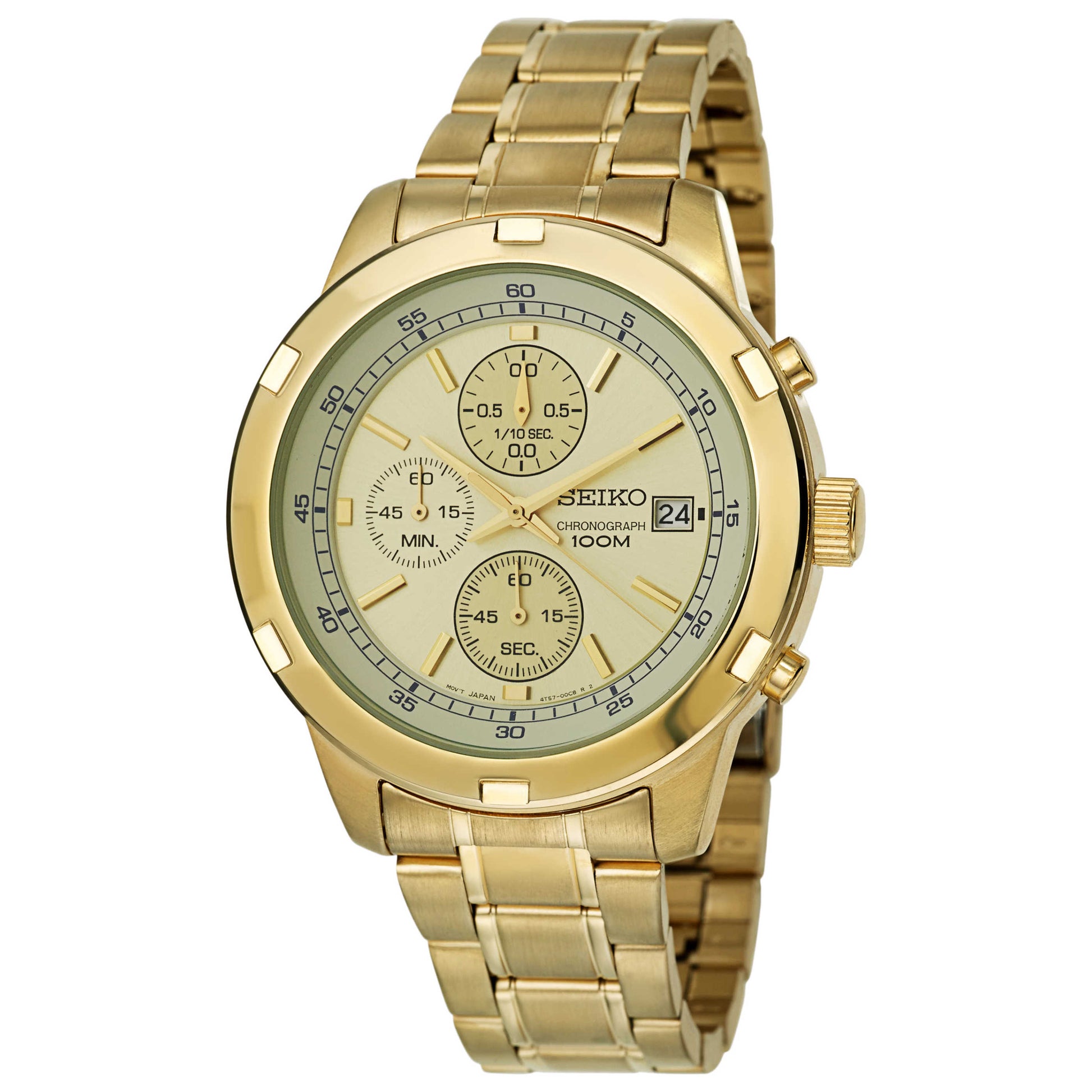 Front view of Seiko Chronograph Men's Japanese Quartz (Battery-Powered) Watch SKS426