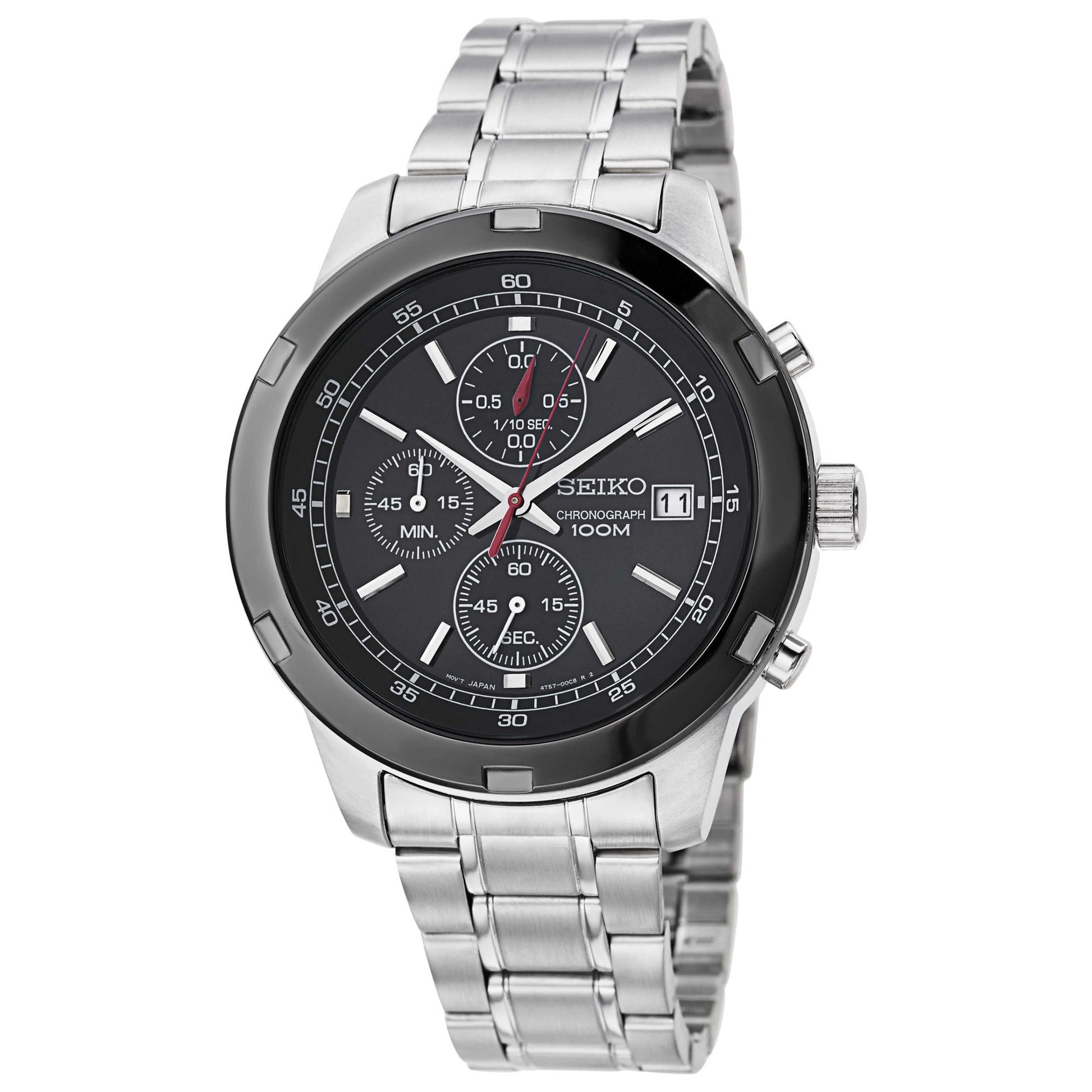 Front view of Seiko Chronograph Men's Japanese Quartz (Battery-Powered) Watch SKS427