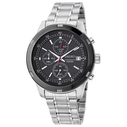 Front view of Seiko Chronograph Men's Japanese Quartz (Battery-Powered) Watch SKS427