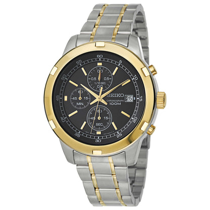 Front view of Seiko Chronograph Men's Japanese Quartz (Battery-Powered) Watch SKS434