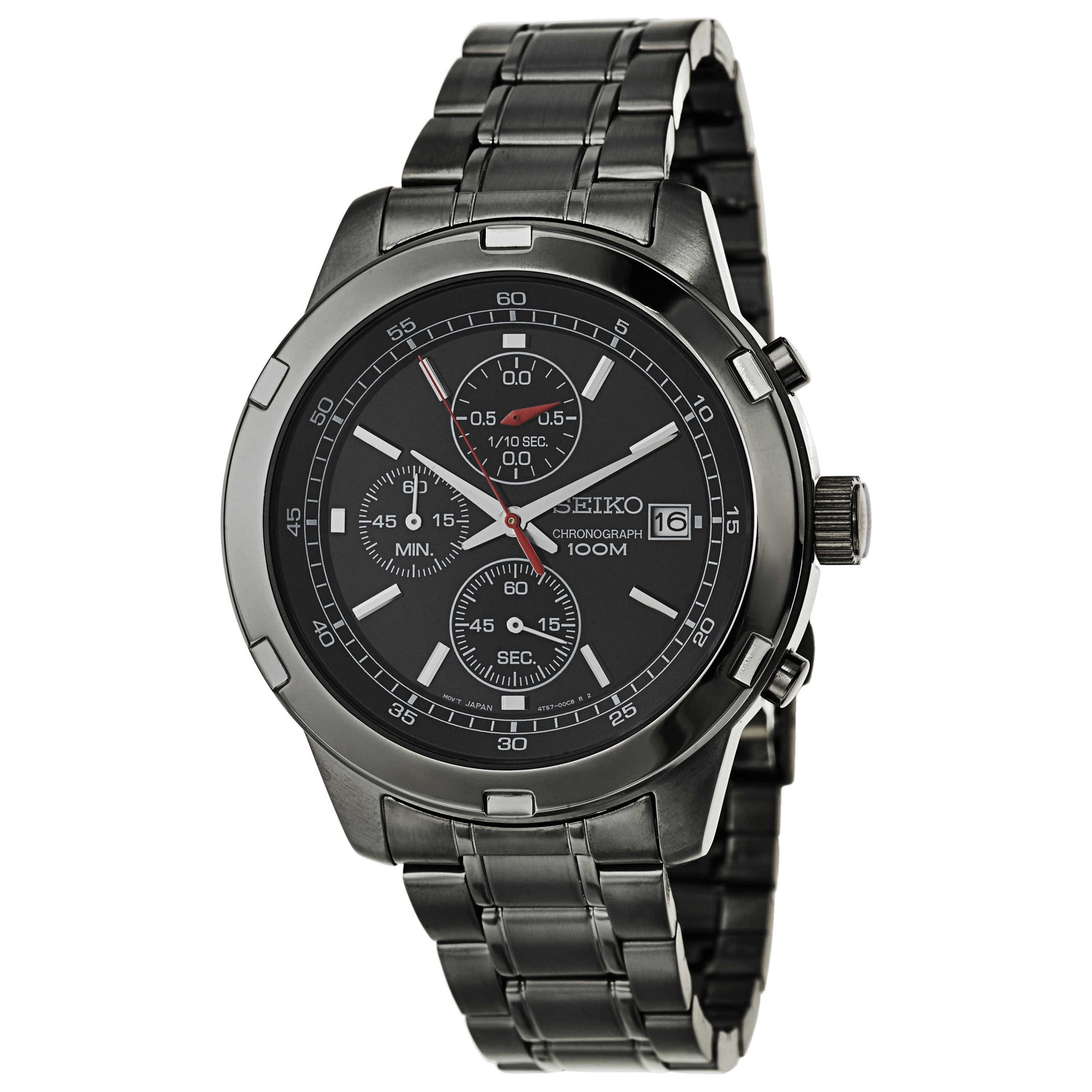 Front view of Seiko Chronograph Men's Japanese Quartz (Battery-Powered) Watch SKS437