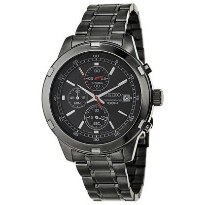 Front view of Seiko Chronograph Men's Japanese Quartz (Battery-Powered) Watch SKS437