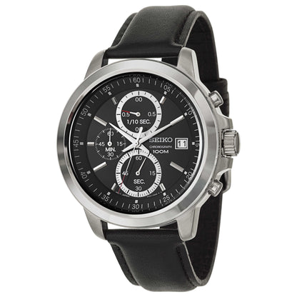 Front view of Seiko Chronograph Men's Japanese Quartz (Battery-Powered) Watch SKS453