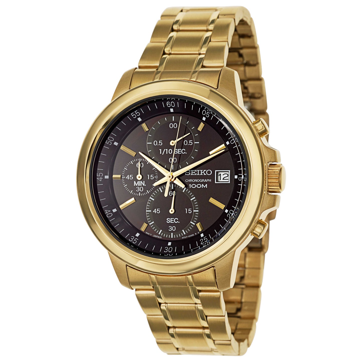 Front view of Seiko Chronograph Men's Japanese Quartz (Battery-Powered) Watch SKS468