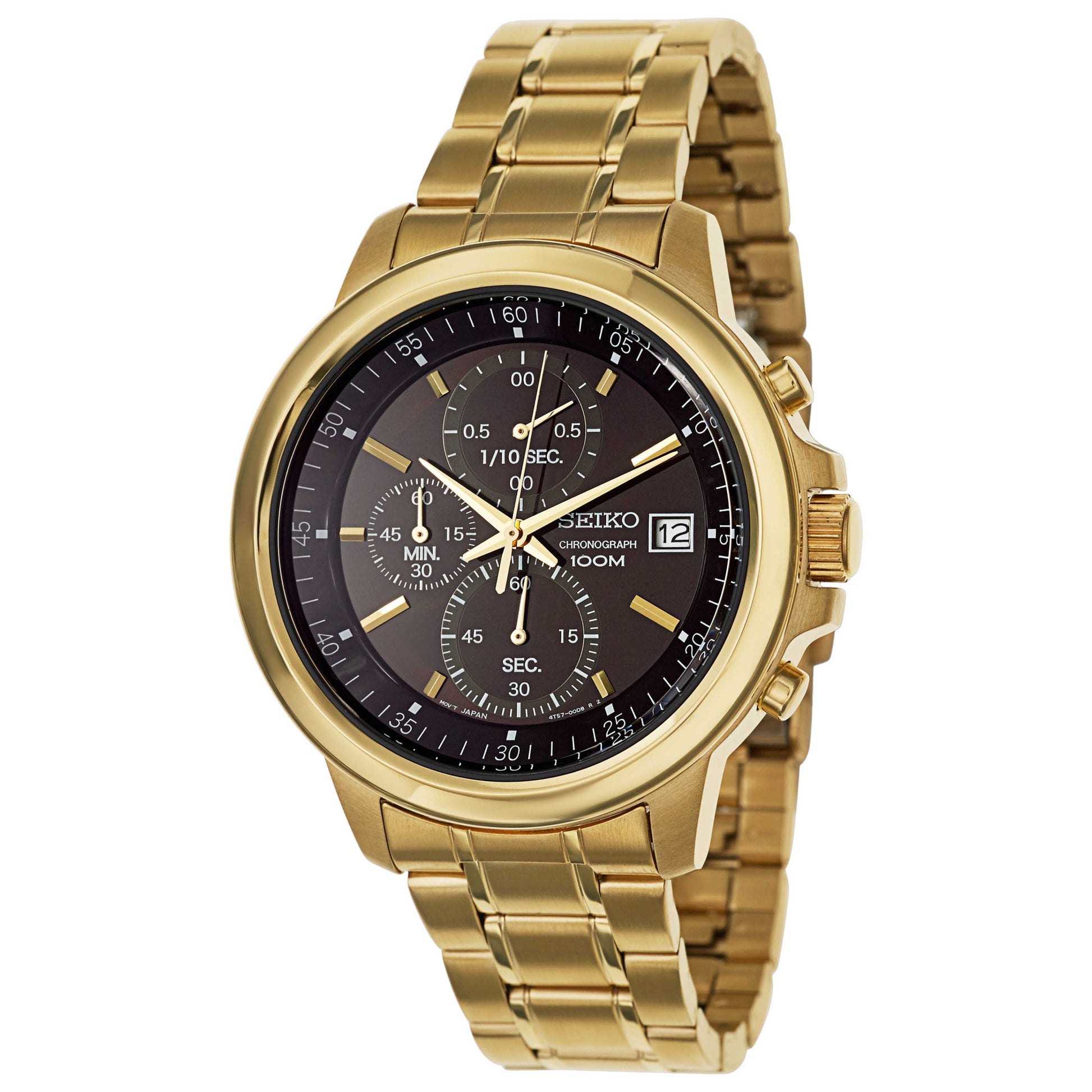 Front view of Seiko Chronograph Men's Japanese Quartz (Battery-Powered) Watch SKS468