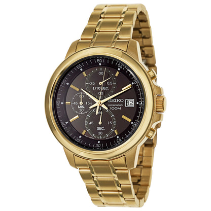 Front view of Seiko Chronograph Men's Japanese Quartz (Battery-Powered) Watch SKS468