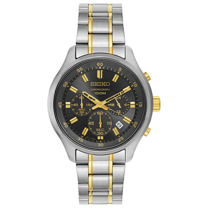 Front view of Seiko Chronograph Men's Japanese Quartz (Battery-Powered) Watch SKS591