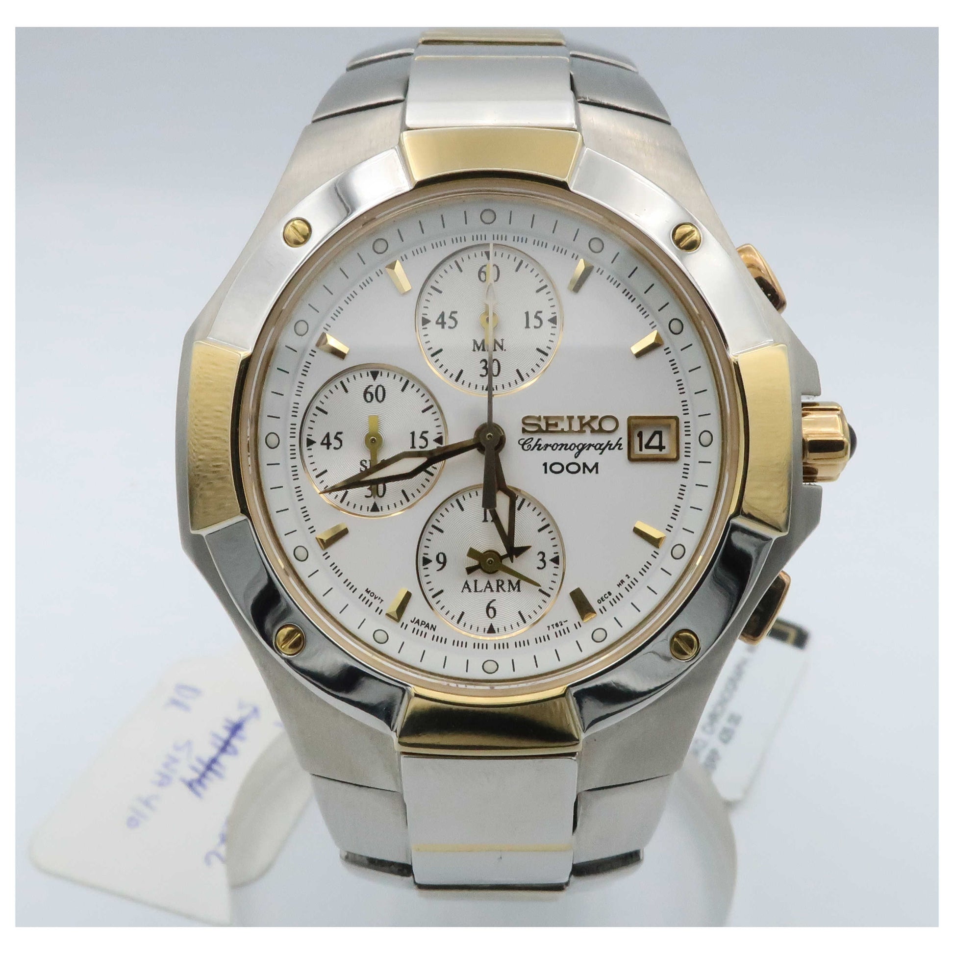 Front view of Seiko Chronograph Men's Watch SNA410-PO2