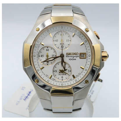 Front view of Seiko Chronograph Men's Watch SNA410-PO2