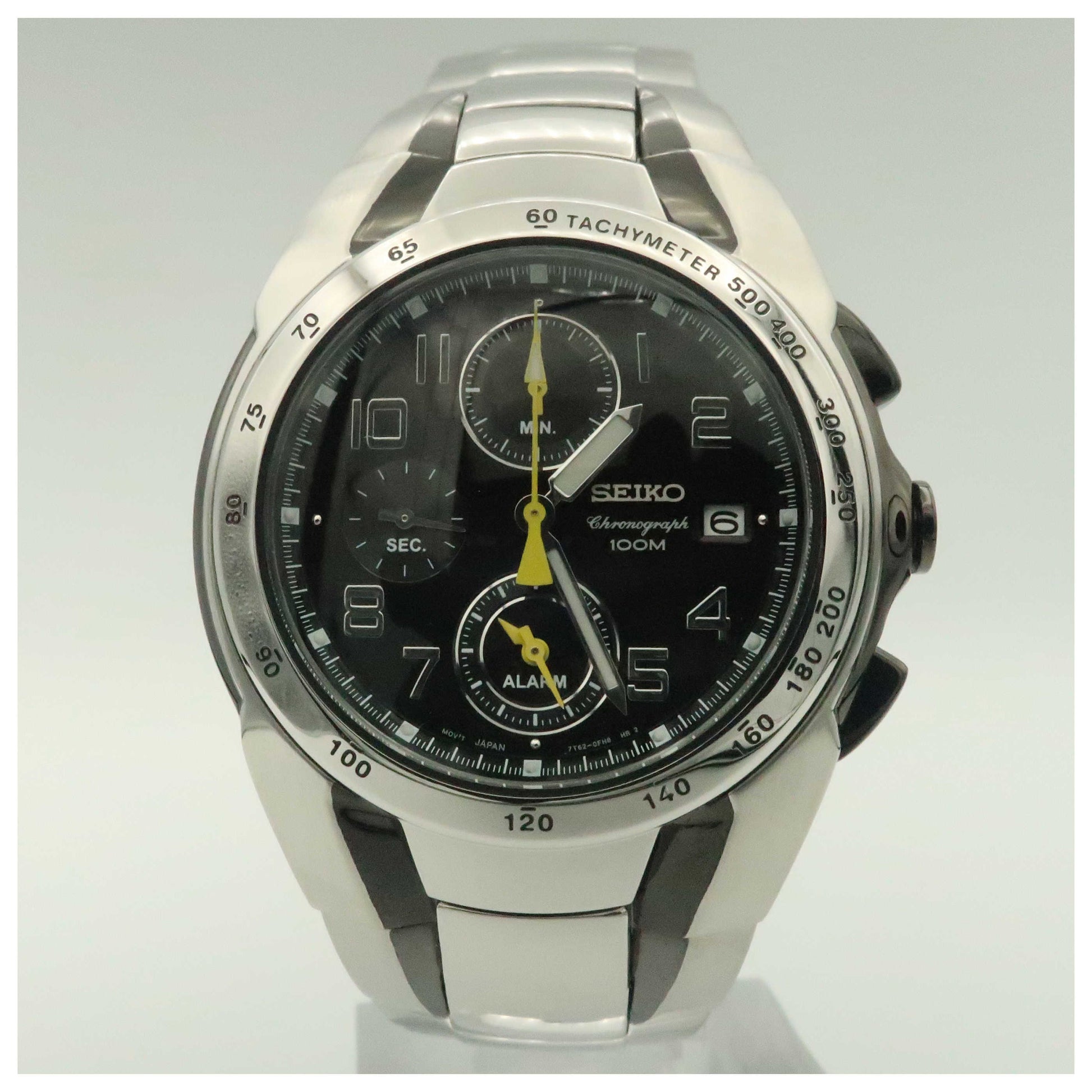 Front view of Seiko Chronograph Men's Watch SNA473-SDV