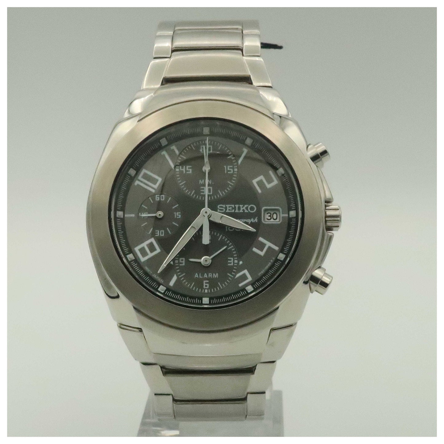 Front view of Seiko Chronograph Men's Watch SNA485-SDV