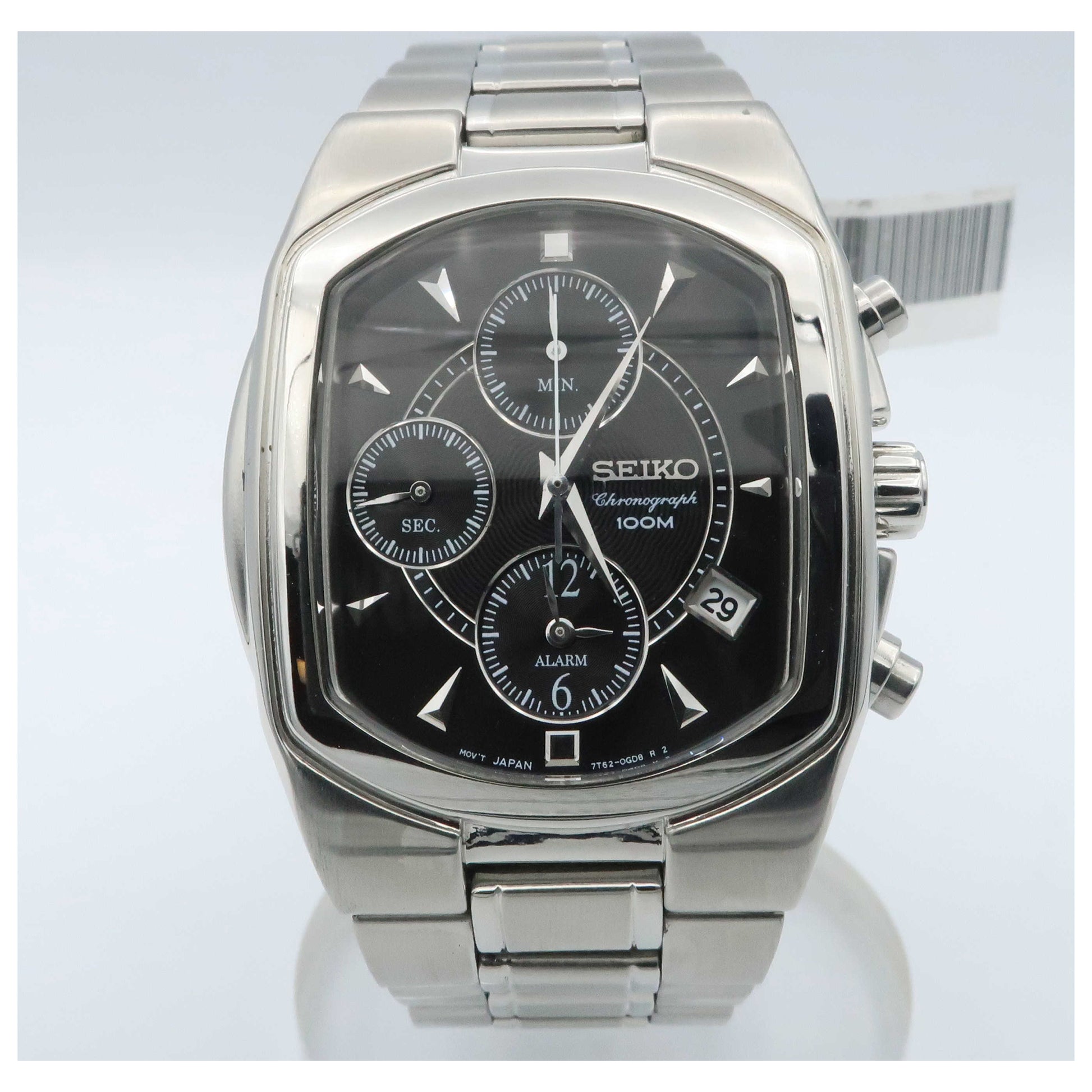 Front view of Seiko Alarm Chronograph Men's Watch SNA539-PO2