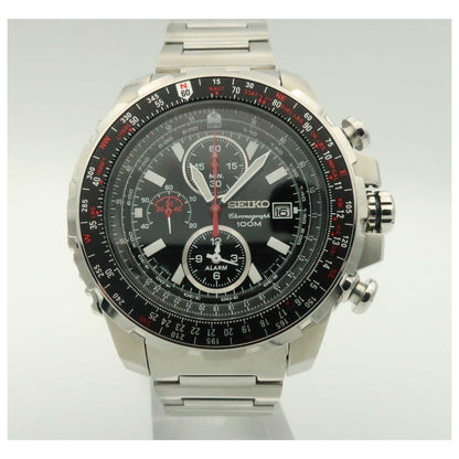 Front view of Seiko Flightmaster Men's Quartz Watch SNAD05-SD