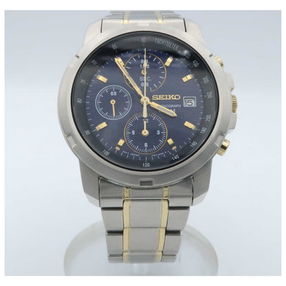 Front view of Seiko Chronograph Men's Quartz Watch SNDB05-SDV
