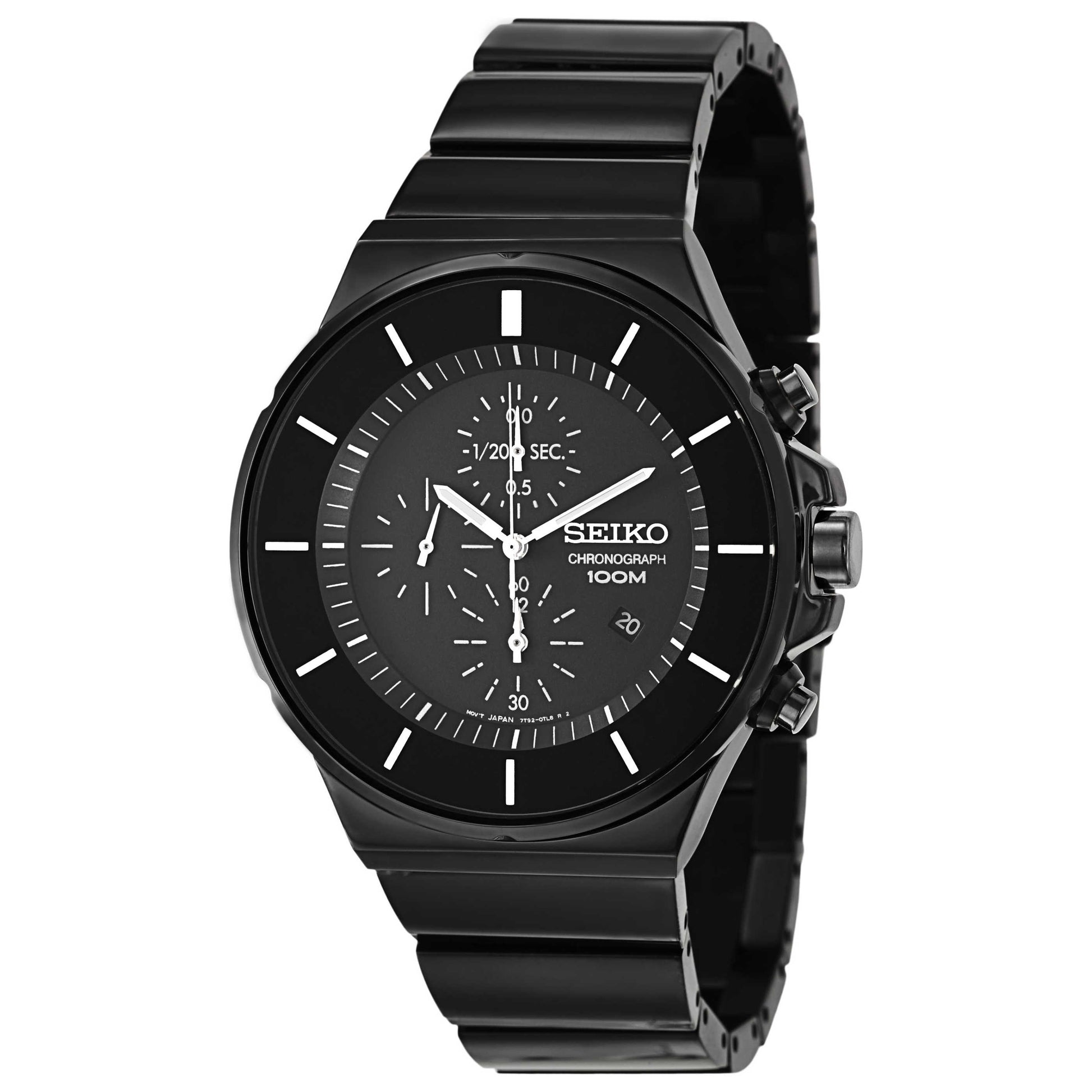 Front view of Seiko Chronograph Men's Japanese Quartz (Battery-Powered) Watch SNDD83