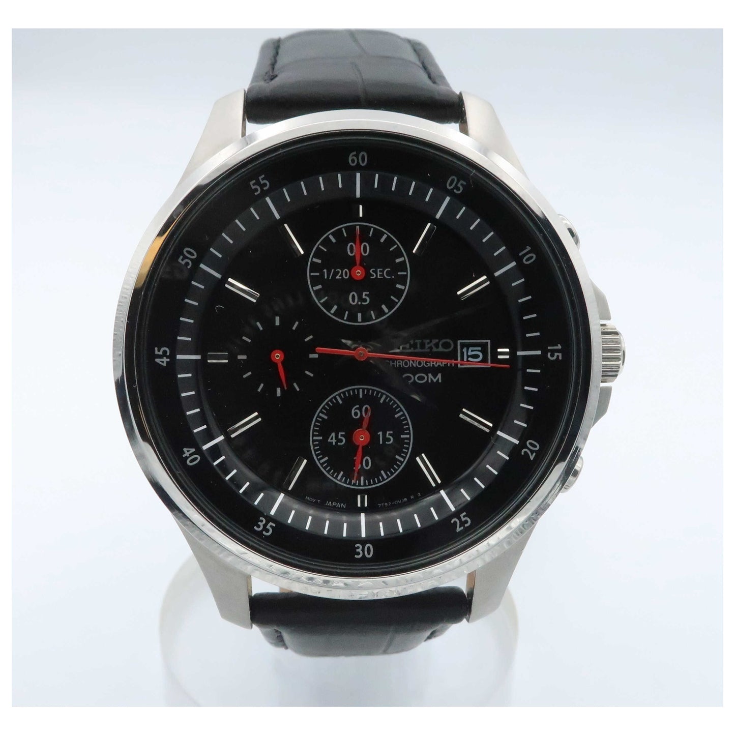 Front view of Seiko Chronograph Men's Japanese Quartz (Battery-Powered) Watch SNDE29-PO3