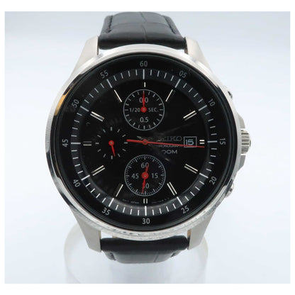 Front view of Seiko Chronograph Men's Japanese Quartz (Battery-Powered) Watch SNDE29-PO3
