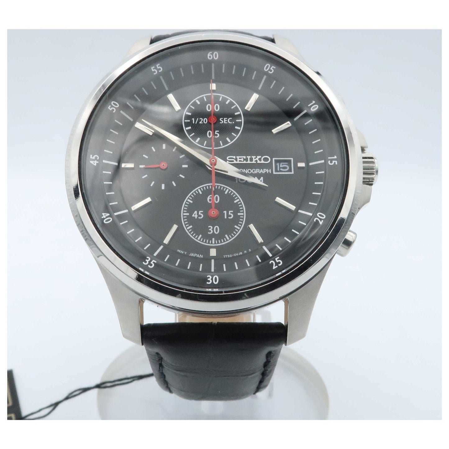 Front view of Seiko Chronograph Men's Japanese Quartz (Battery-Powered) Watch SNDE29-SDV