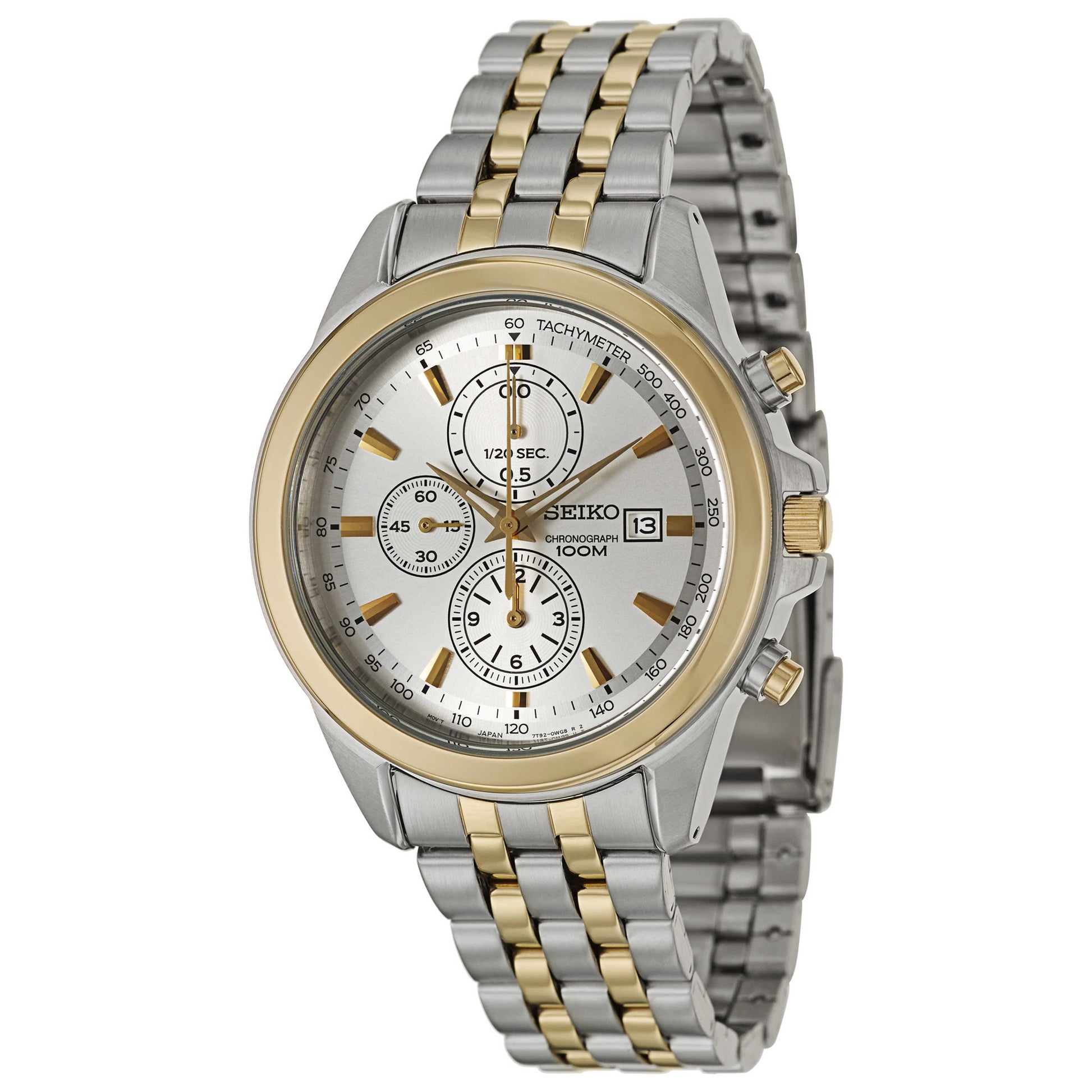 Front view of Seiko Chronograph Men's Japanese Quartz (Battery-Powered) Watch SNDF04