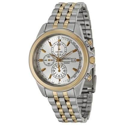 Front view of Seiko Chronograph Men's Japanese Quartz (Battery-Powered) Watch SNDF04
