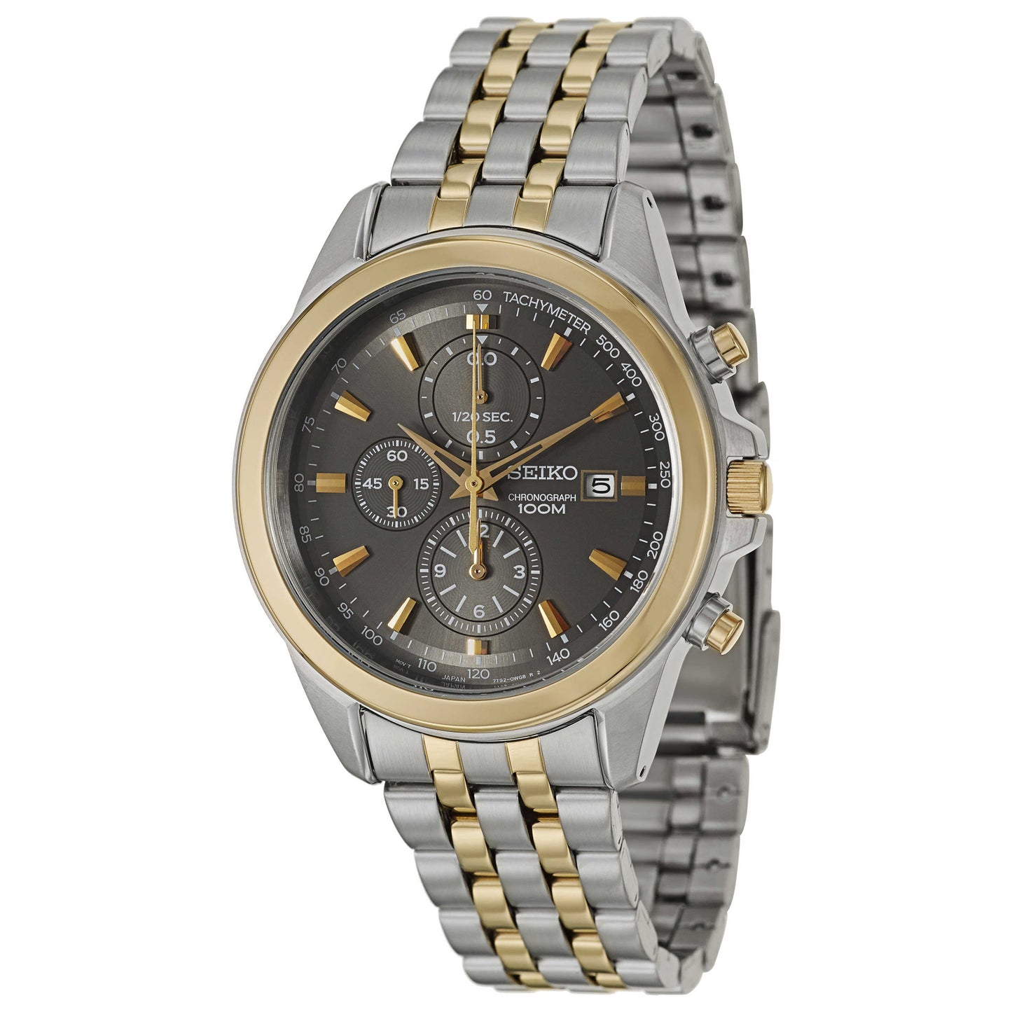 Front view of Seiko Chronograph Men's Japanese Quartz (Battery-Powered) Watch SNDF06