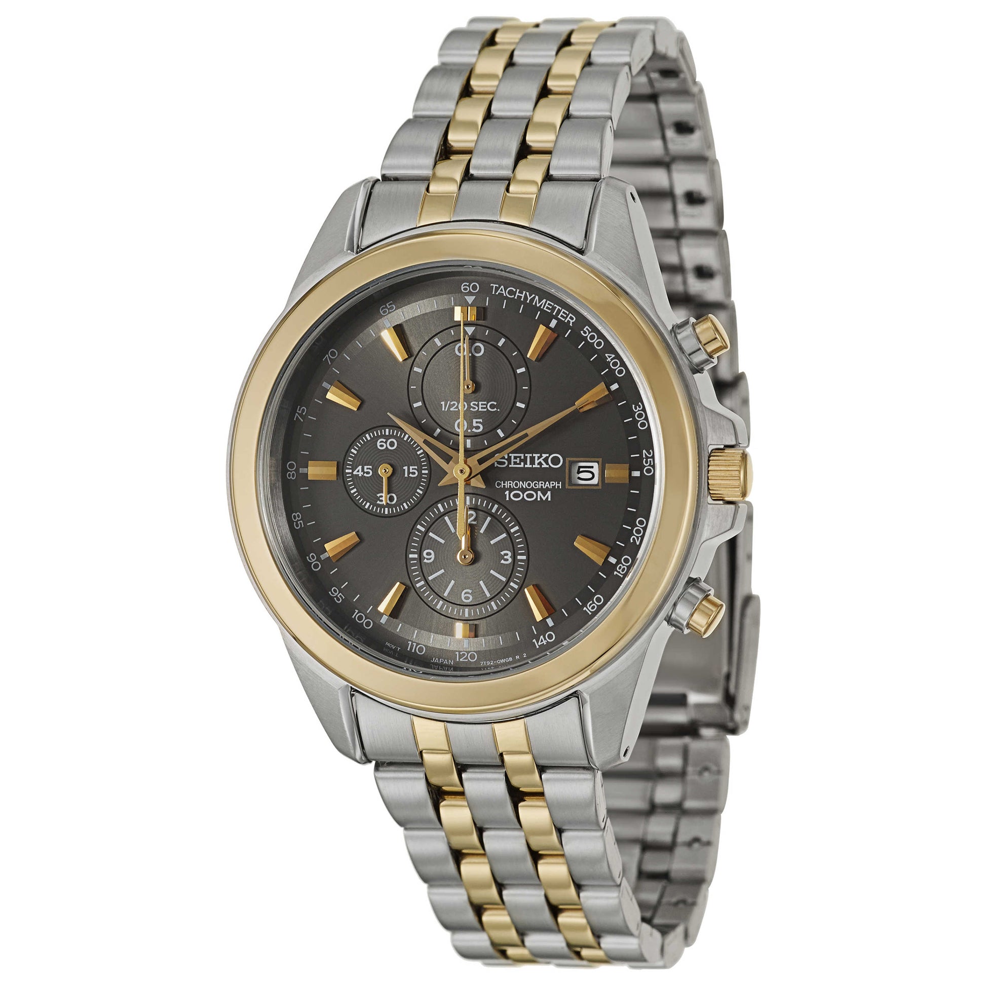 Front view of Seiko Chronograph Men's Japanese Quartz (Battery-Powered) Watch SNDF06