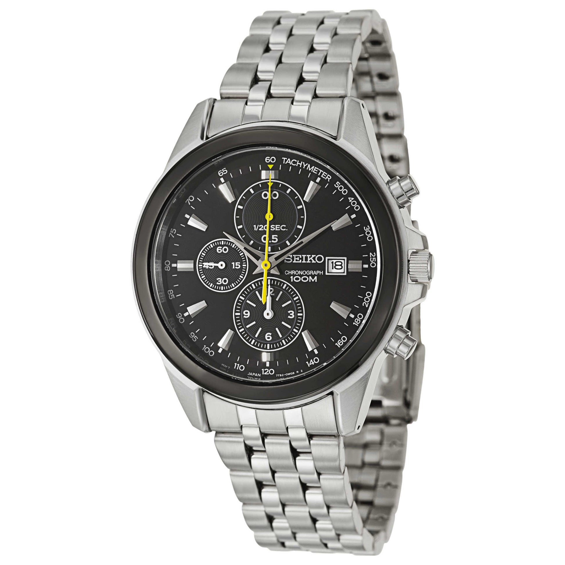 Front view of Seiko Chronograph Men's Japanese Quartz (Battery-Powered) Watch SNDF09