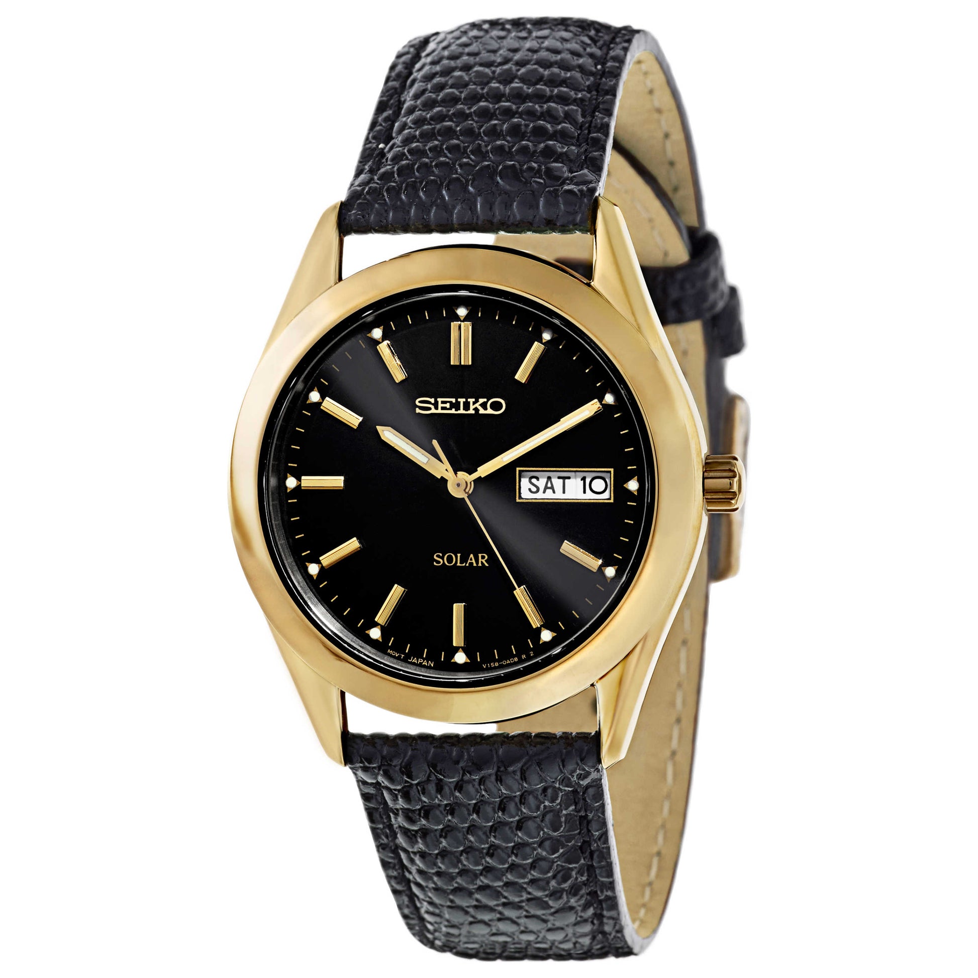 Front view of Seiko Core Men's Solar Powered Quartz Watch SNE054
