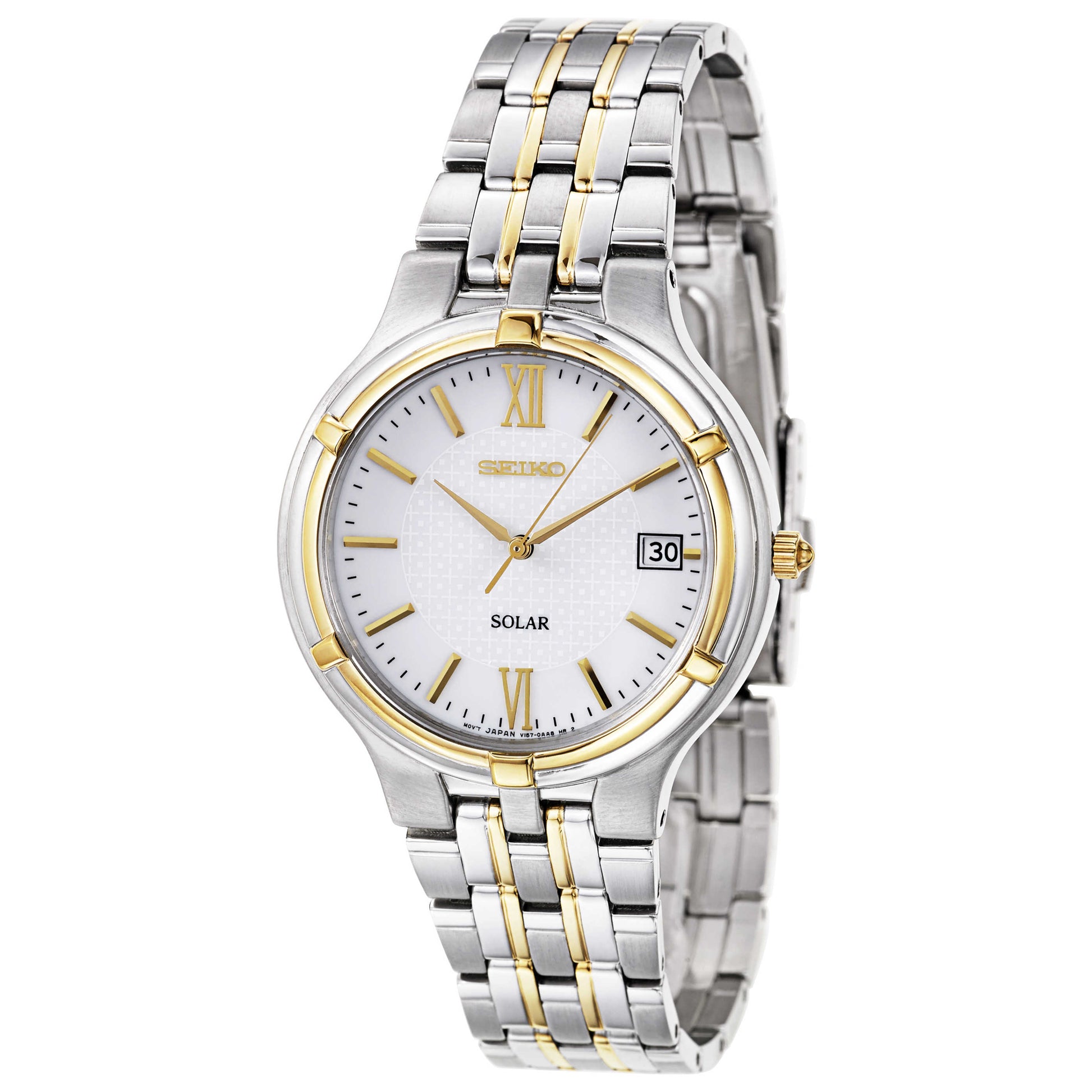 Front view of Seiko Core Men's Solar Powered Quartz Watch SNE066