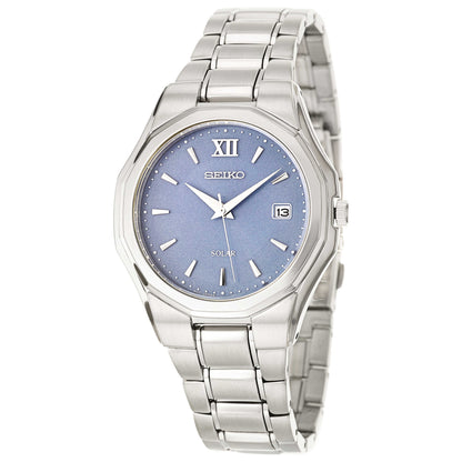 Front view of Seiko Solar Men's Solar Powered Quartz Watch SNE165P1