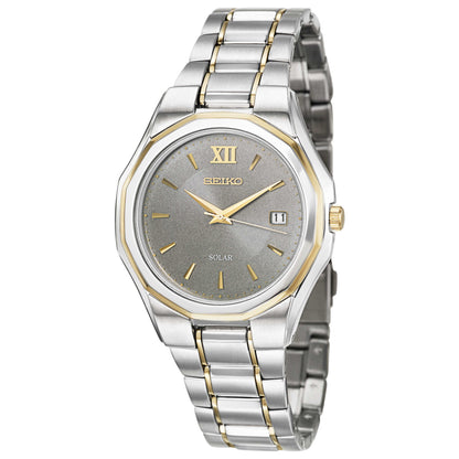Front view of Seiko Core Men's Solar Powered Quartz Watch SNE166
