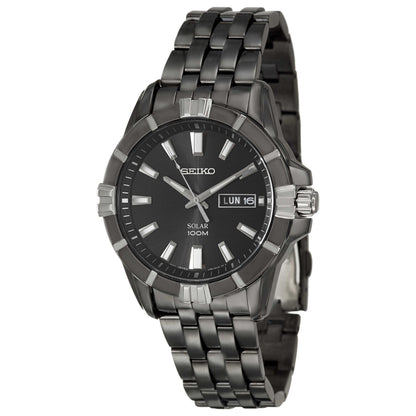 Front view of Seiko Solar Men's Solar Powered Quartz Watch SNE177