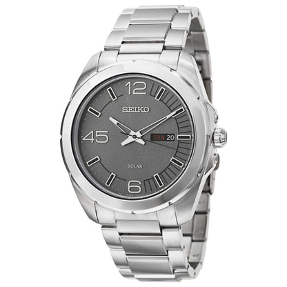 Front view of Seiko Core Men's Solar Powered Quartz Watch SNE273