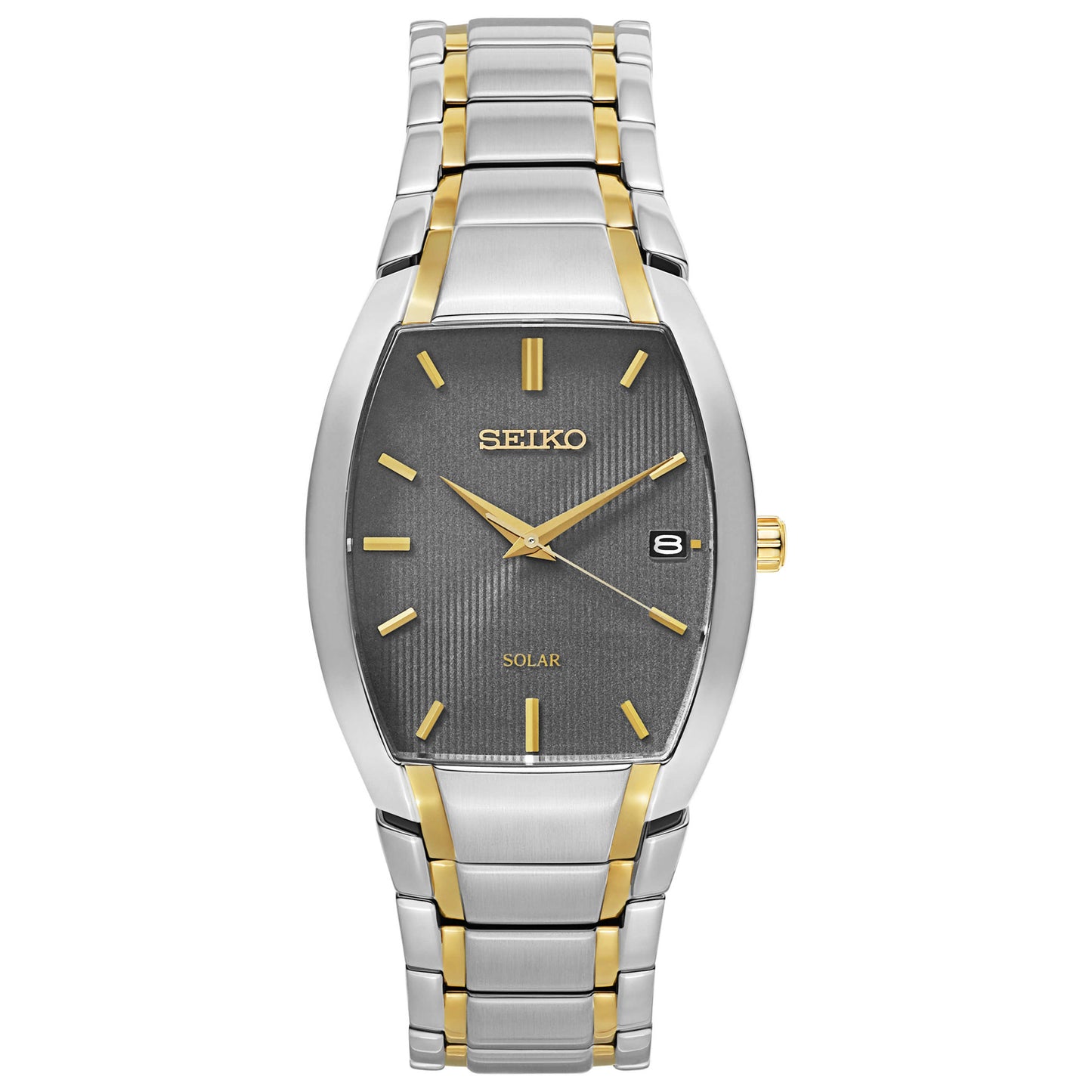 Front view of Seiko Solar Men's Japanese Quartz (Battery-Powered) Watch SNE334