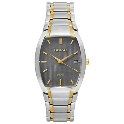 Front view of Seiko Solar Men's Japanese Quartz (Battery-Powered) Watch SNE334