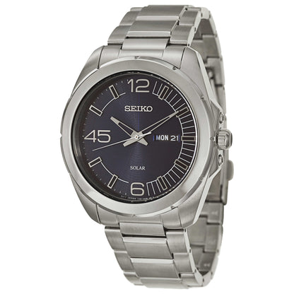 Front view of Seiko Core Men's Solar Powered Quartz Watch SNE337
