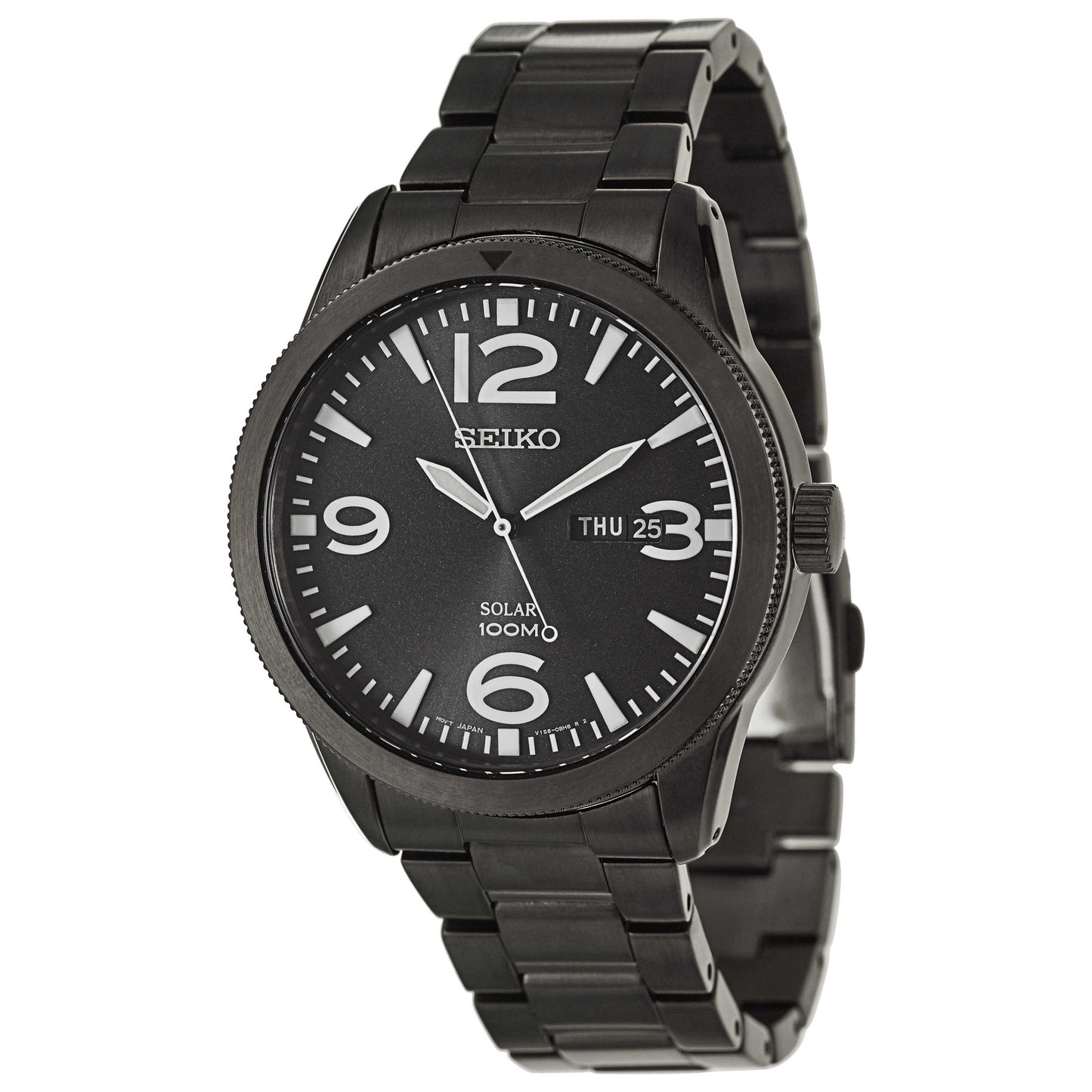 Front view of Seiko Core Men's Solar Powered Quartz Watch SNE343