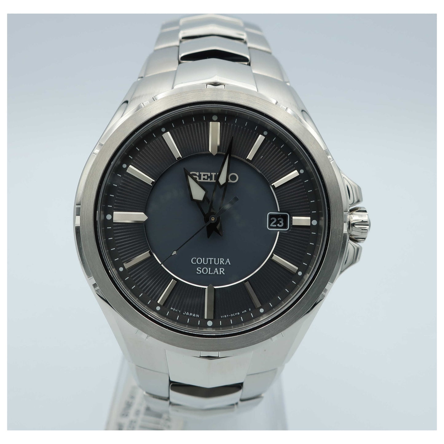 Front view of Seiko Coutura Men's Solar Powered Quartz Watch SNE411-SD